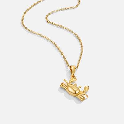 Golden Crab Pendant Necklace - Beautiful Earth Boutique