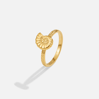 Golden Spiral Shell Ring - Beautiful Earth Boutique