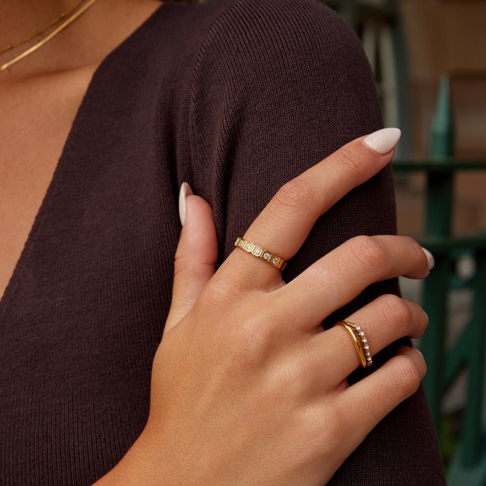 Hera Gold Crystal Ring - Beautiful Earth Boutique