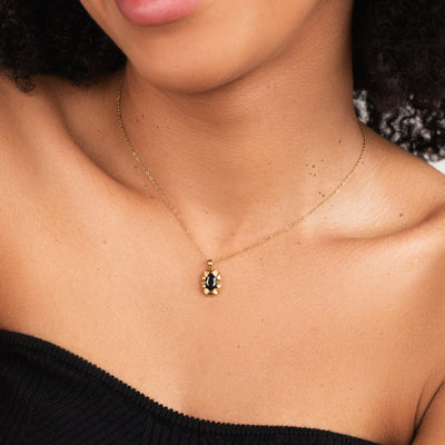 Iris Black Crystal Necklace - Beautiful Earth Boutique
