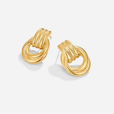 Knot Gold Hoop Earrings - Beautiful Earth Boutique