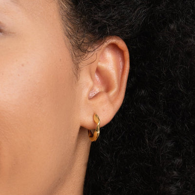 Lala Twisted Hoop Earrings - Beautiful Earth Boutique