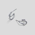 Layered Crystal Silver Hoop Earrings - Beautiful Earth Boutique