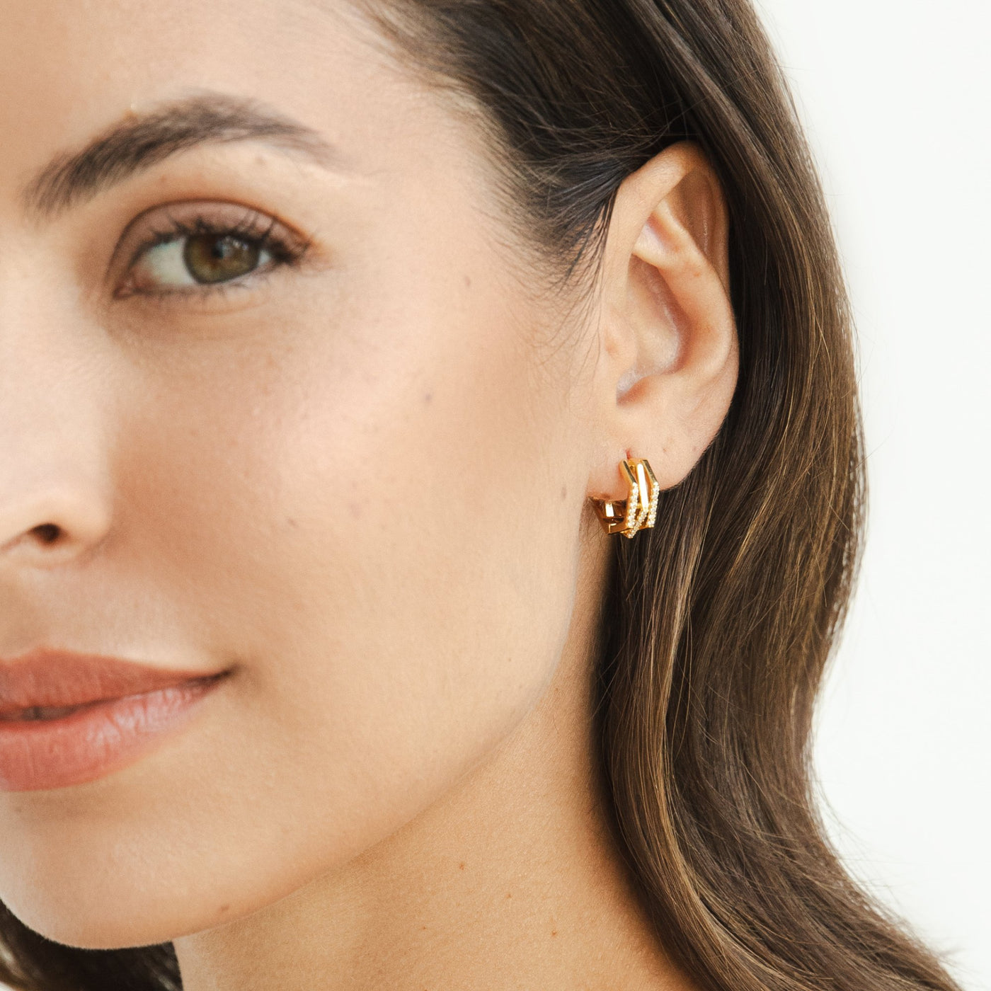 Layered Geometric Hoop Earrings - Beautiful Earth Boutique