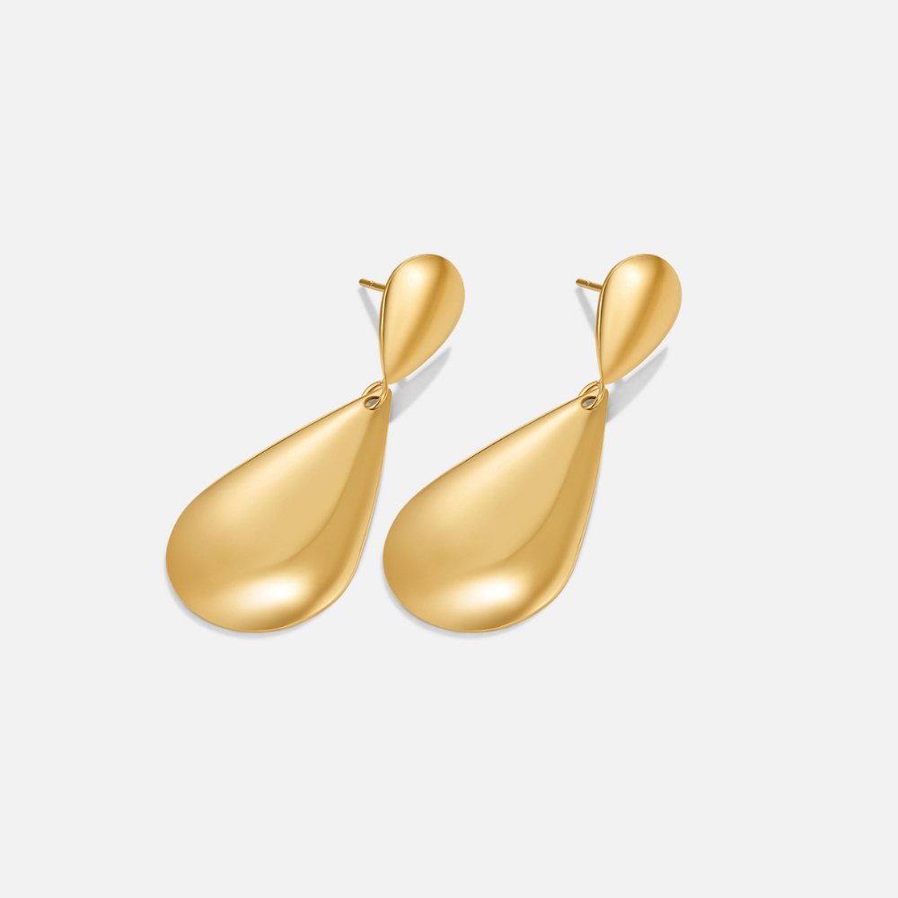 Lia Gold Drop Earrings - Beautiful Earth Boutique