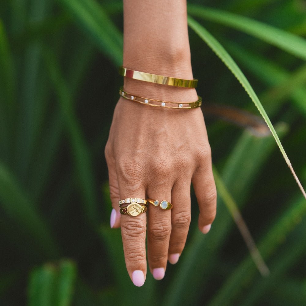 Lilah Gold Bangle - Beautiful Earth Boutique