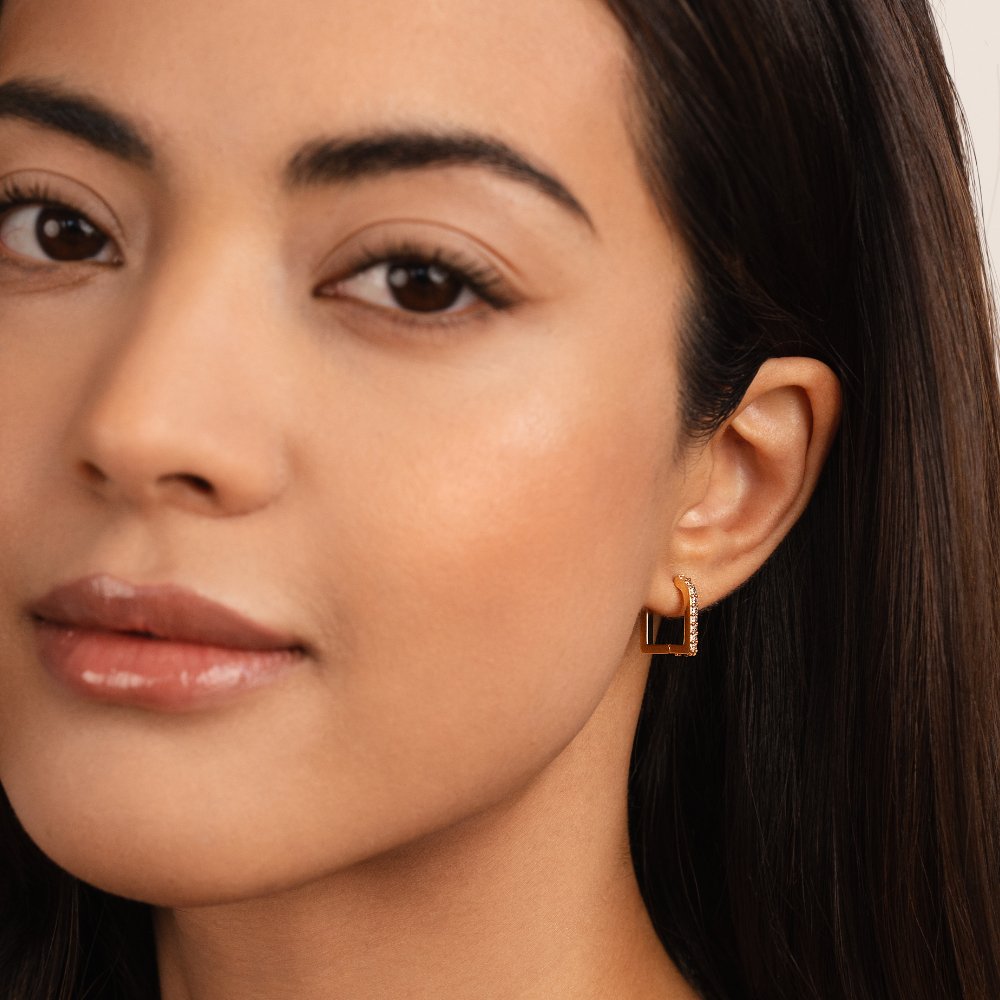 Lisa Crystal Mini Hoop Earrings - Beautiful Earth Boutique