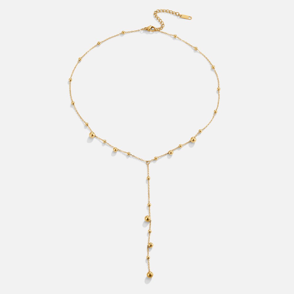 Lovi Gold Beads Tassel Necklace - Beautiful Earth Boutique