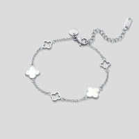 Lucia Silver Clover Bracelet - Beautiful Earth Boutique