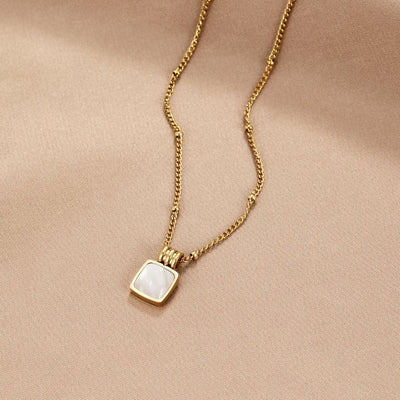 Lucia White Shell Pendant Necklace - Beautiful Earth Boutique