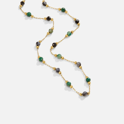 Lulu Forest Beaded Stone Necklace - Beautiful Earth Boutique