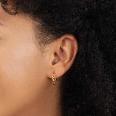 Maria Twisted Semi Hoop Earrings - Beautiful Earth Boutique
