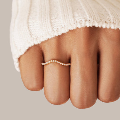 Mina Pearl Wave Ring - Beautiful Earth Boutique