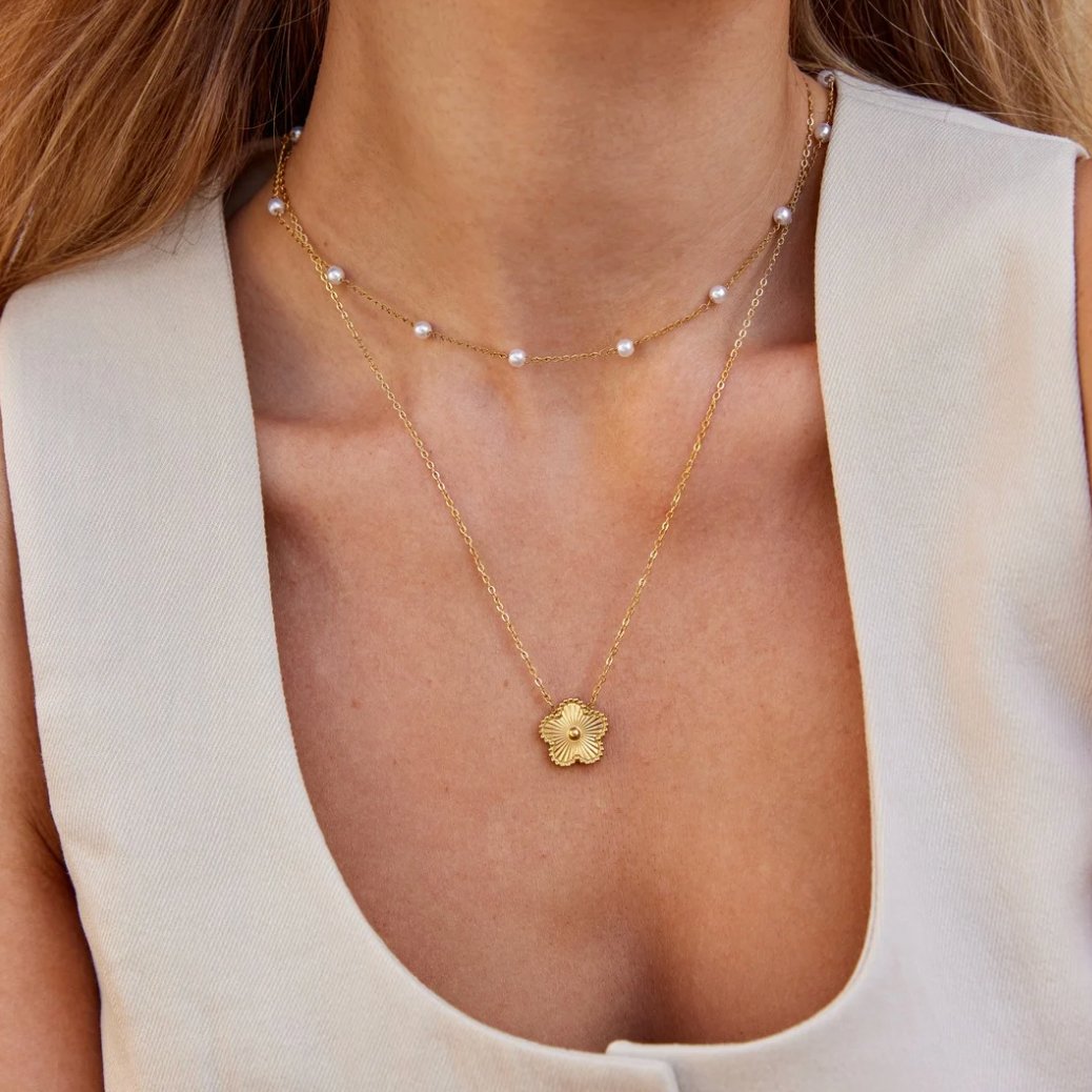 Nura Pearl 18K Gold Necklace - Beautiful Earth Boutique