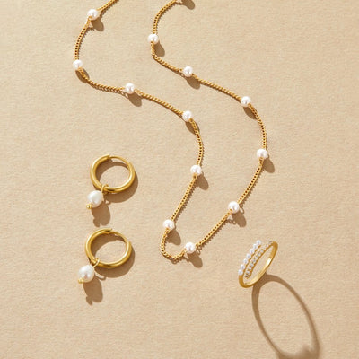 Nura Pearl 18K Gold Necklace - Beautiful Earth Boutique