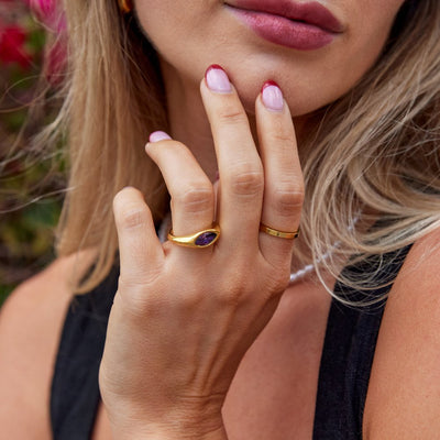 Purple Arizona Crystal Ring - Beautiful Earth Boutique