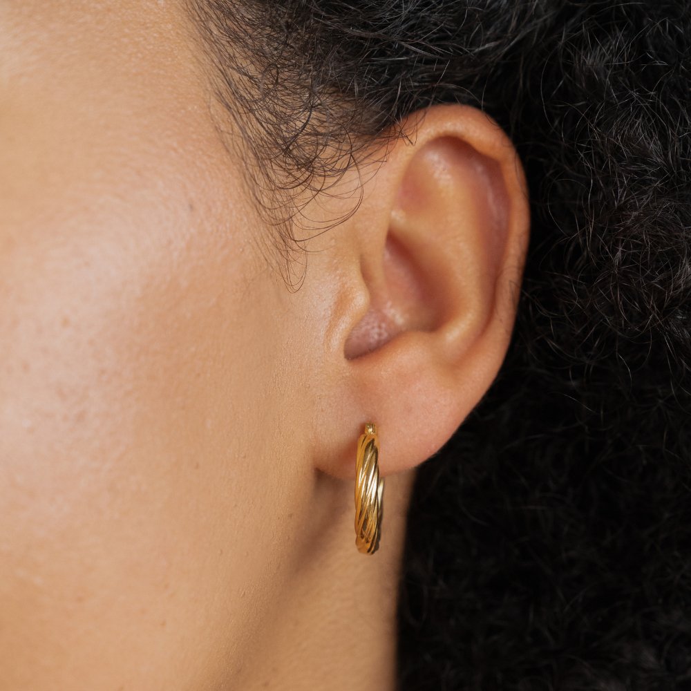 Raya Twisted Hoop Earrings - Beautiful Earth Boutique
