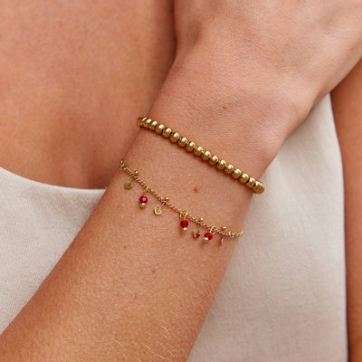 Ruby Red Bead Bracelet - Beautiful Earth Boutique