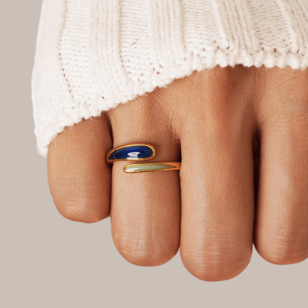 Safira Blue Wrap Ring - Beautiful Earth Boutique