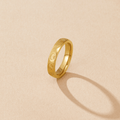 "Seascape" Engraved Gold Band Ring - Beautiful Earth Boutique