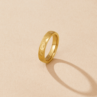"Seascape" Engraved Gold Band Ring - Beautiful Earth Boutique