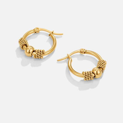 Selena Gold Hoop Earrings - Beautiful Earth Boutique