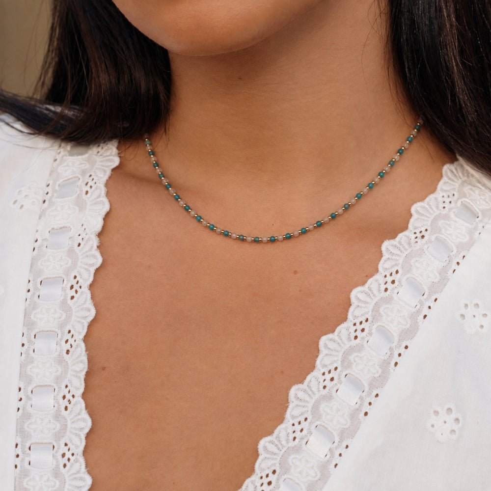 Serene Blue Bead Necklace - Beautiful Earth Boutique