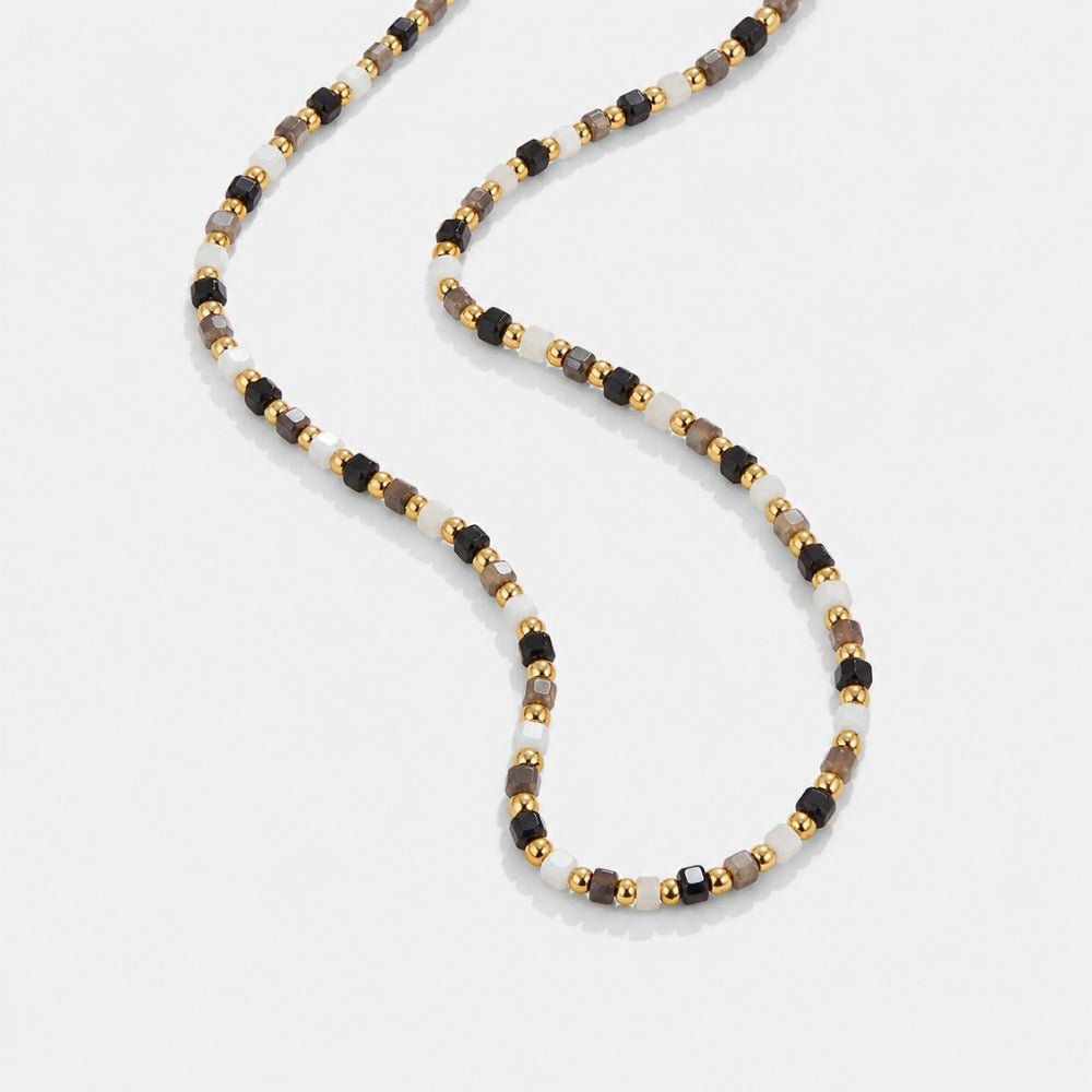 Serene Monochrome Bead Necklace - Beautiful Earth Boutique