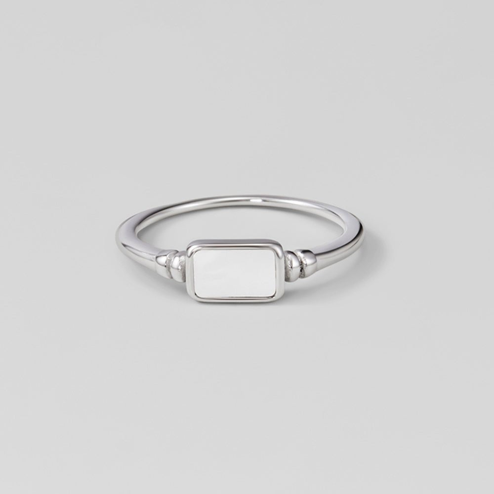 Silver Moonlight Pearl Shell Ring - Beautiful Earth Boutique