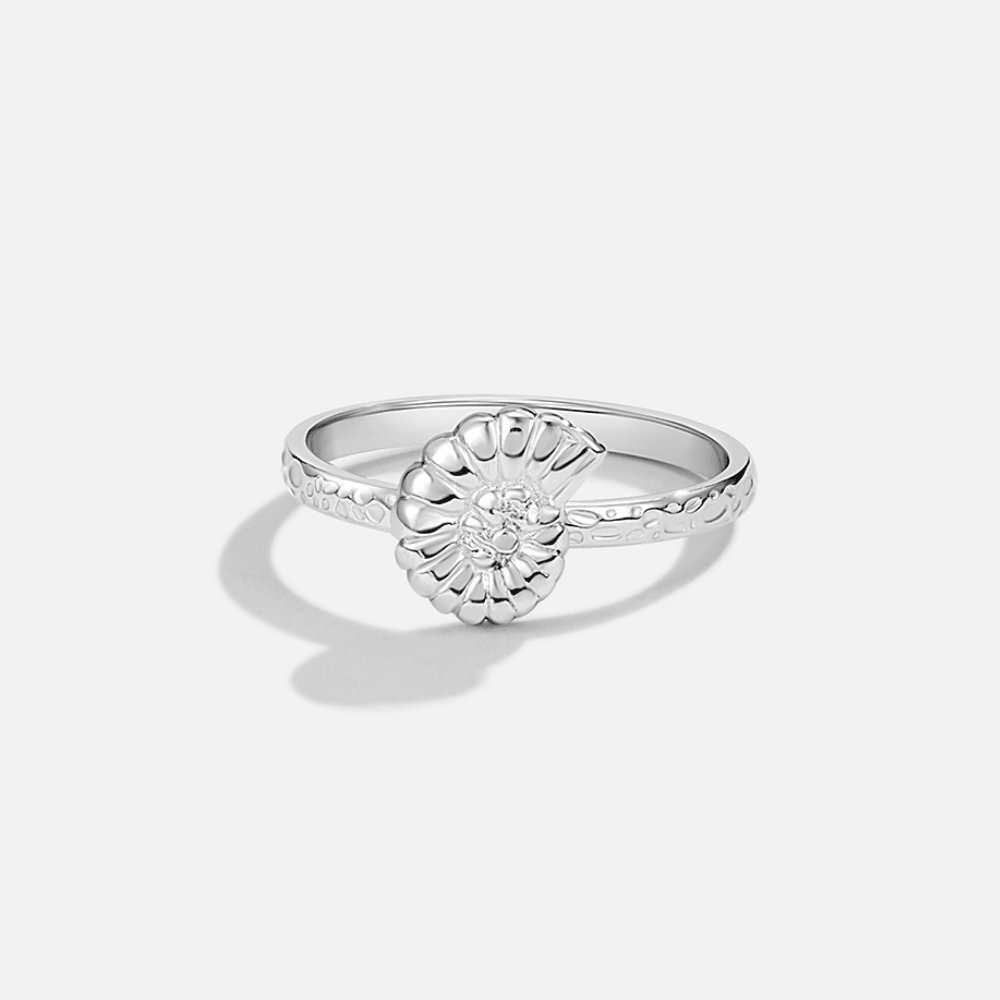Silver Spiral Shell Ring - Beautiful Earth Boutique