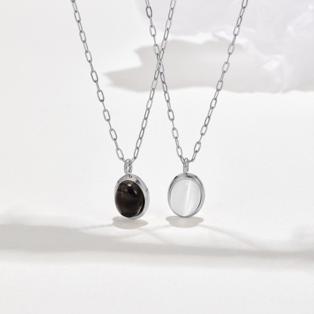 Silver White Opal Necklace - Beautiful Earth Boutique