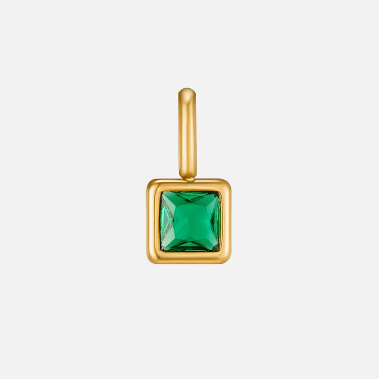 Square Pendant Birthstone Necklace - Beautiful Earth Boutique