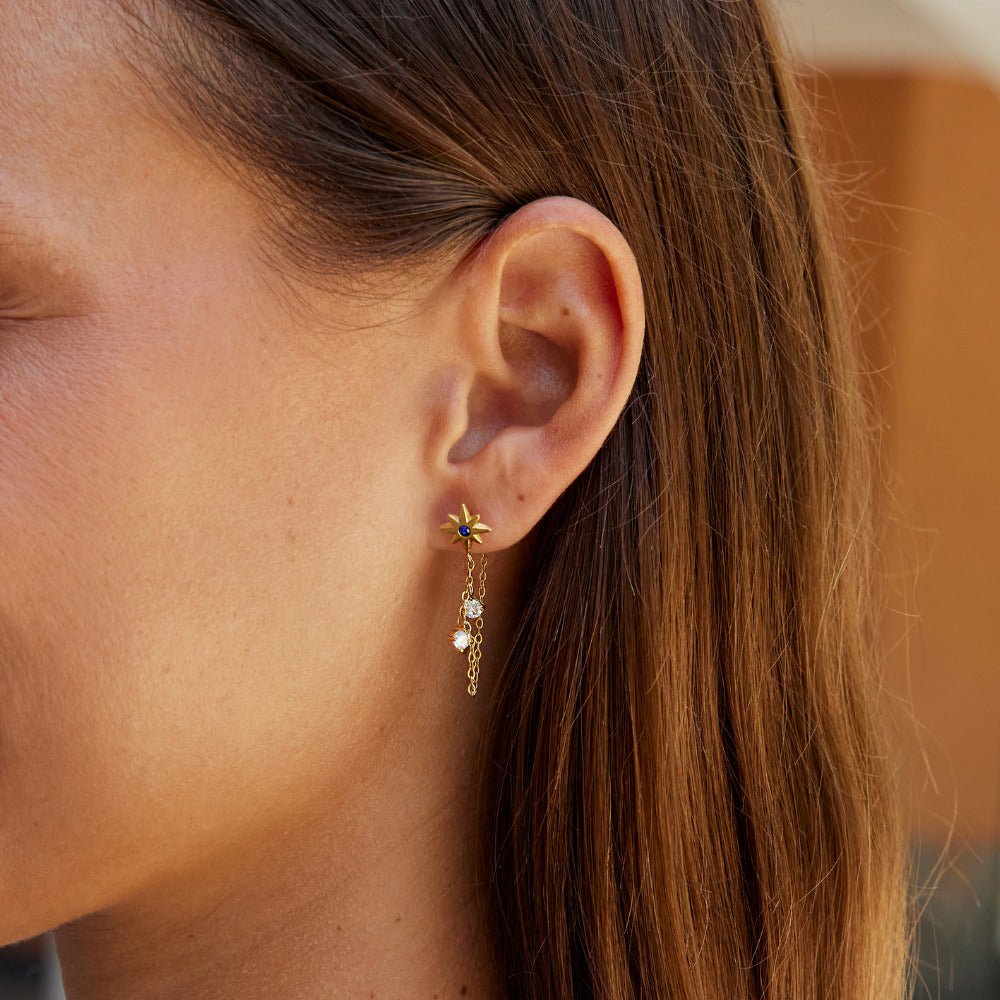 Starburst Crystal Drop Earrings - Beautiful Earth Boutique