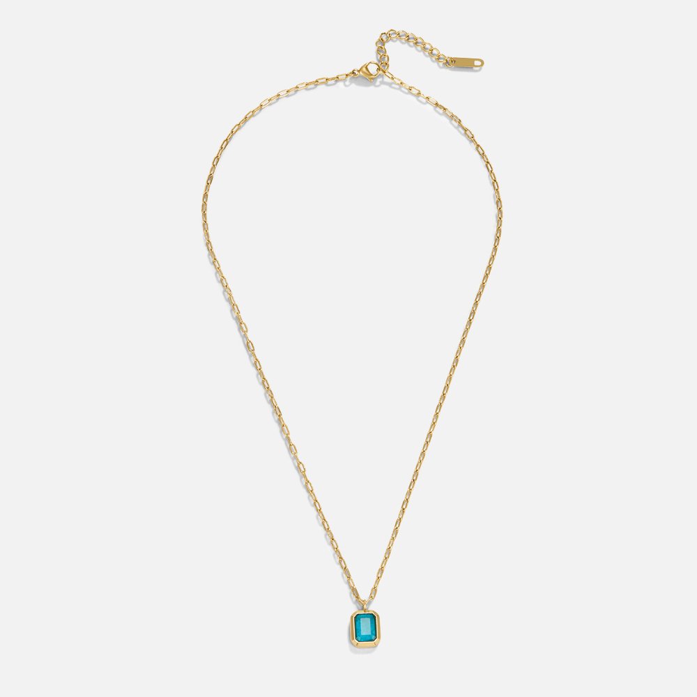 Teal Green Crystal Necklace - Beautiful Earth Boutique