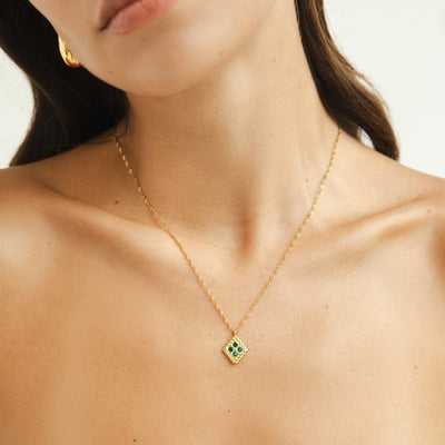 Tiffany Emerald Pendant Necklace - Beautiful Earth Boutique