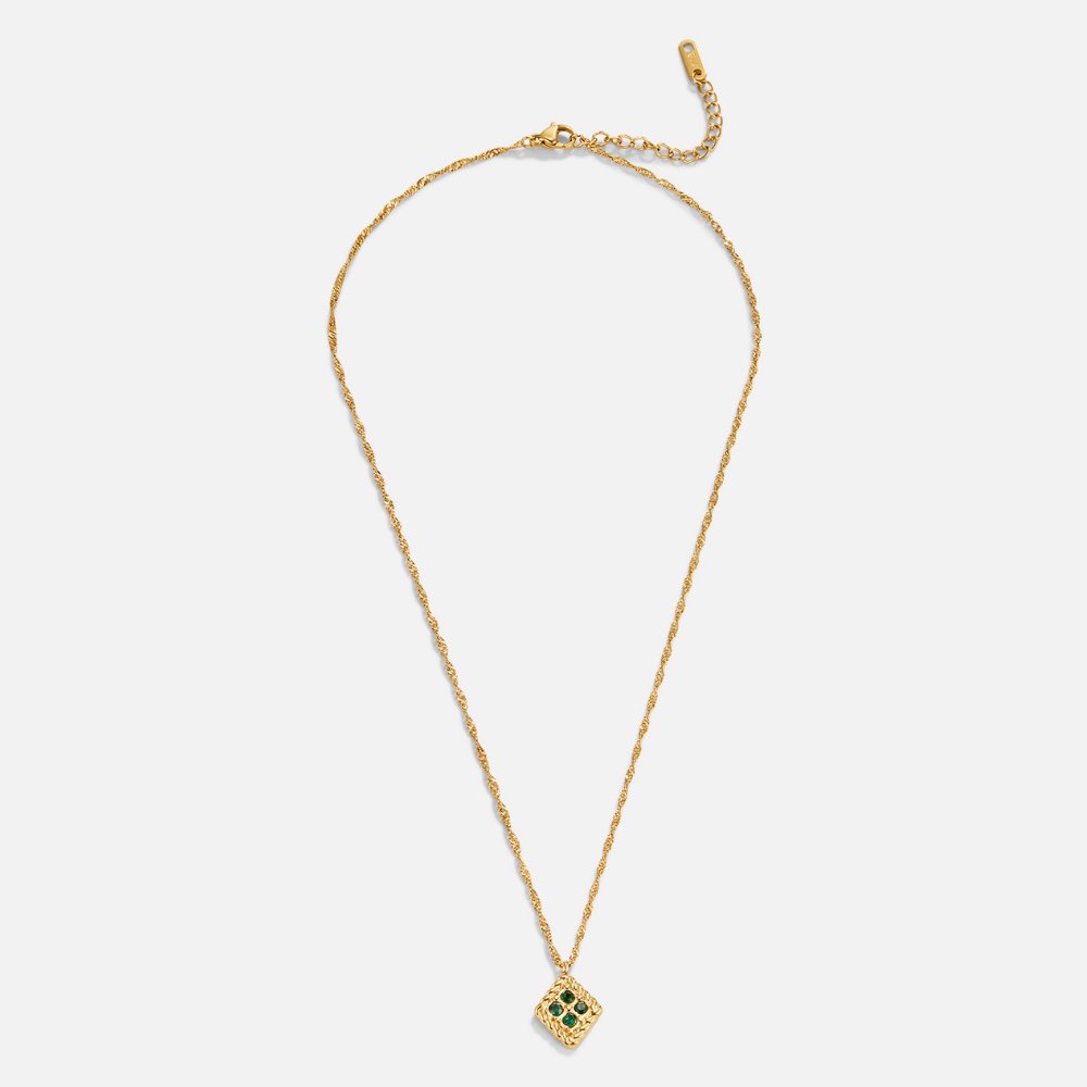 Tiffany Emerald Pendant Necklace - Beautiful Earth Boutique