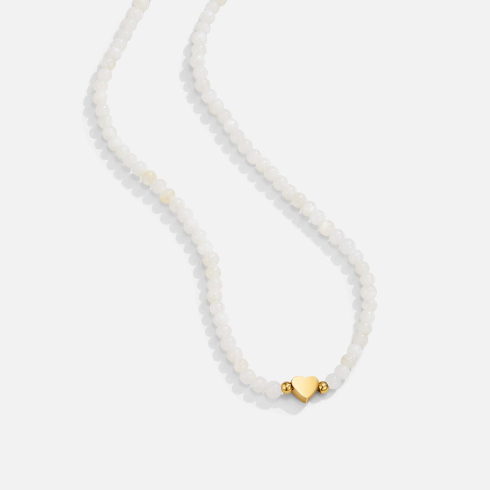 White Selene Bead Necklace - Beautiful Earth Boutique