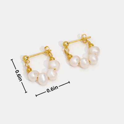 Celine Pearl Hoop Earrings - Beautiful Earth Boutique