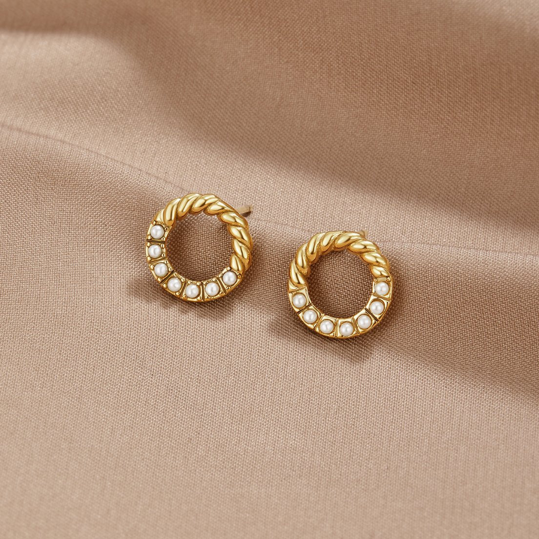 Coraline Button Pearl Earrings - Beautiful Earth Boutique