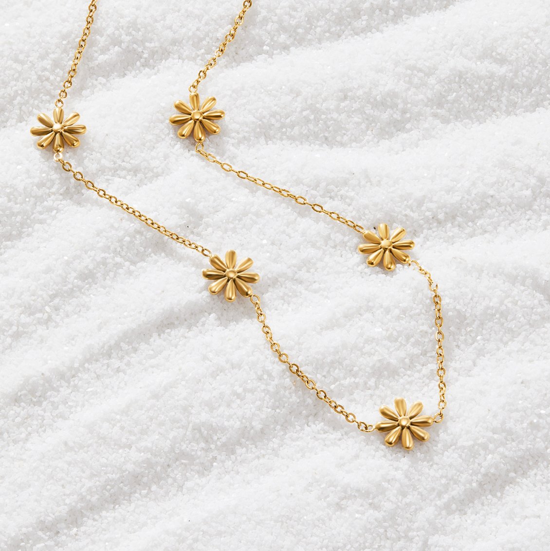 Flower Power 18K Gold Necklace - Beautiful Earth Boutique