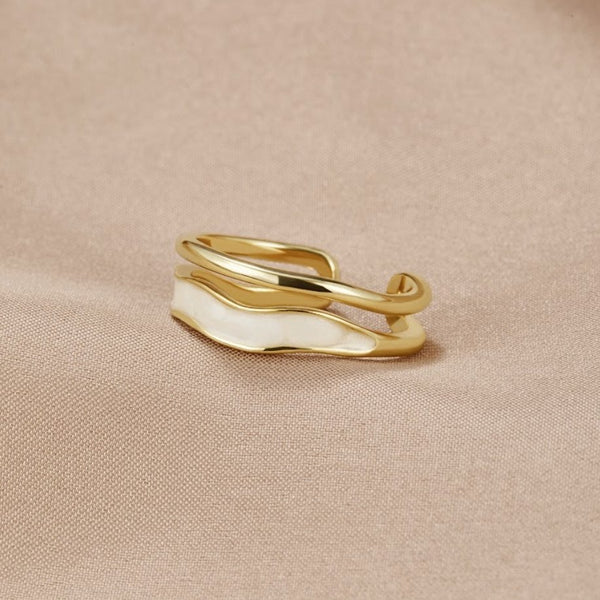 Goldener Stapelring „Sahara“