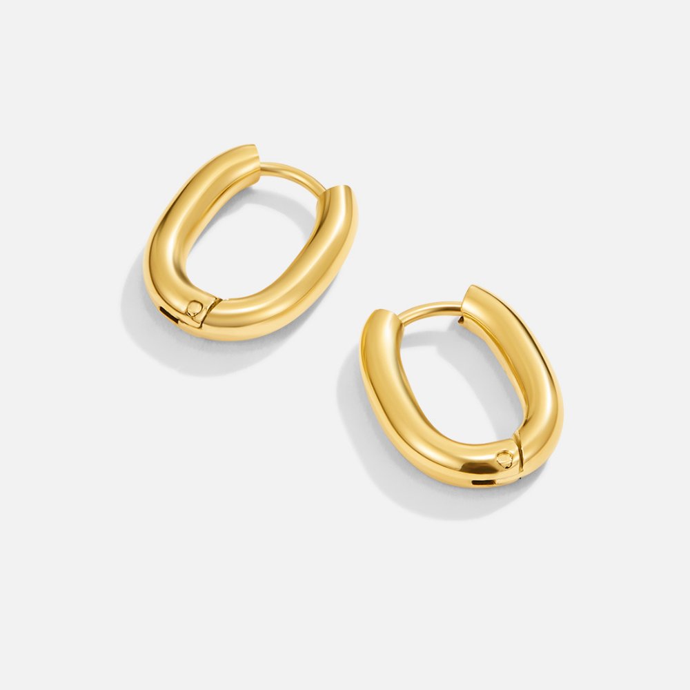 Madison Gold Hoop Earrings - Beautiful Earth Boutique