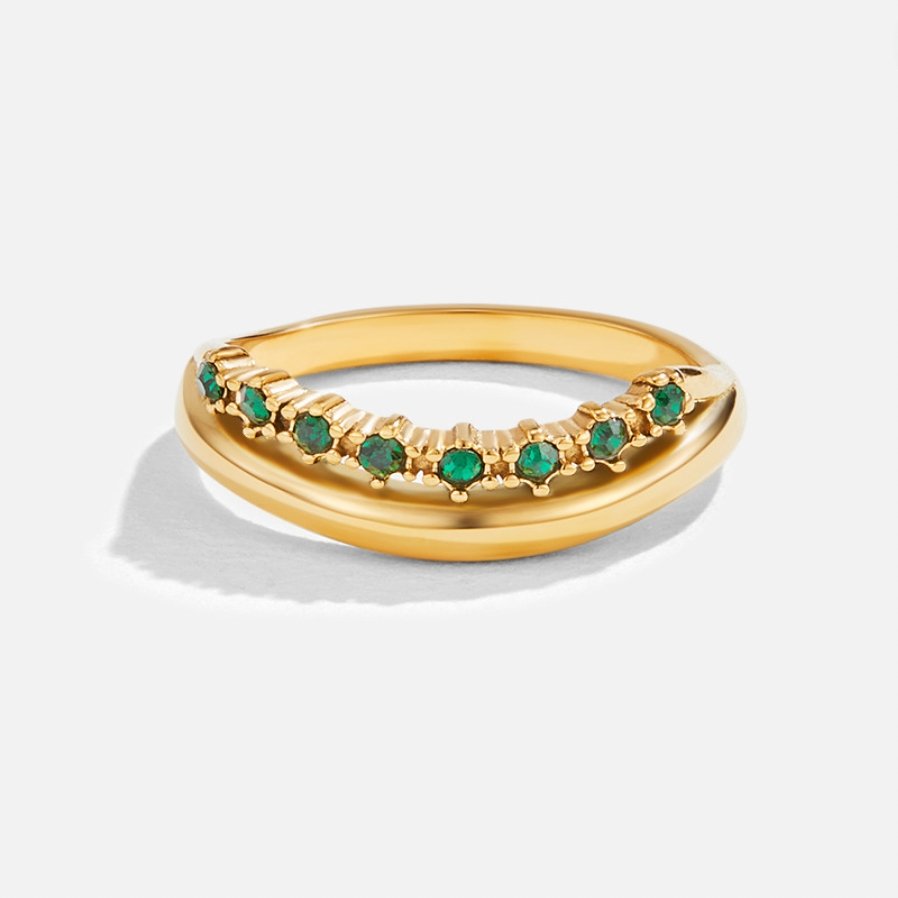 Marissa Emerald Green Layered Ring - Beautiful Earth Boutique