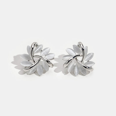 Opal Petal Silver Earrings - Beautiful Earth Boutique