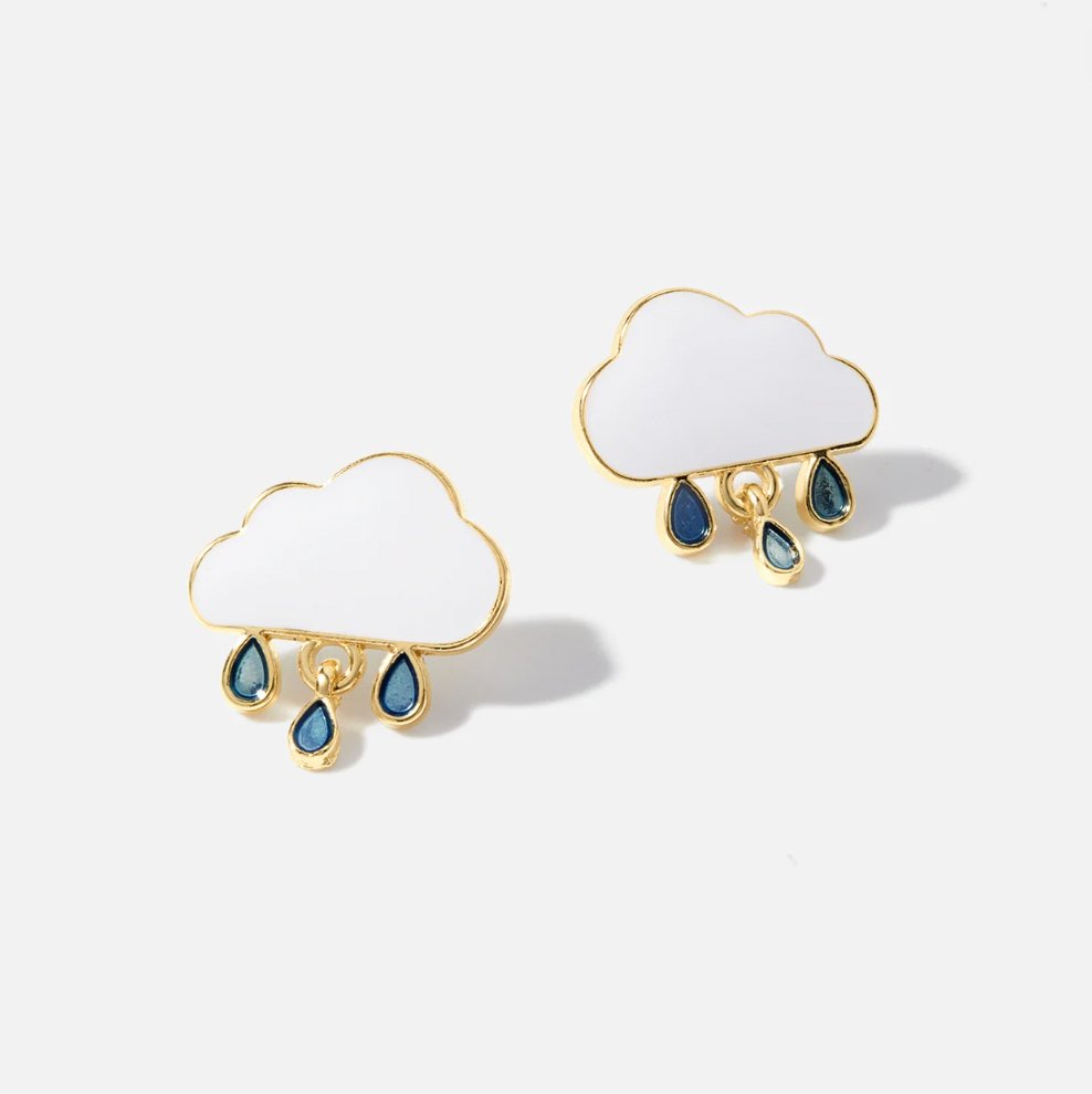 Rain Cloud Drop Earrings - Beautiful Earth Boutique